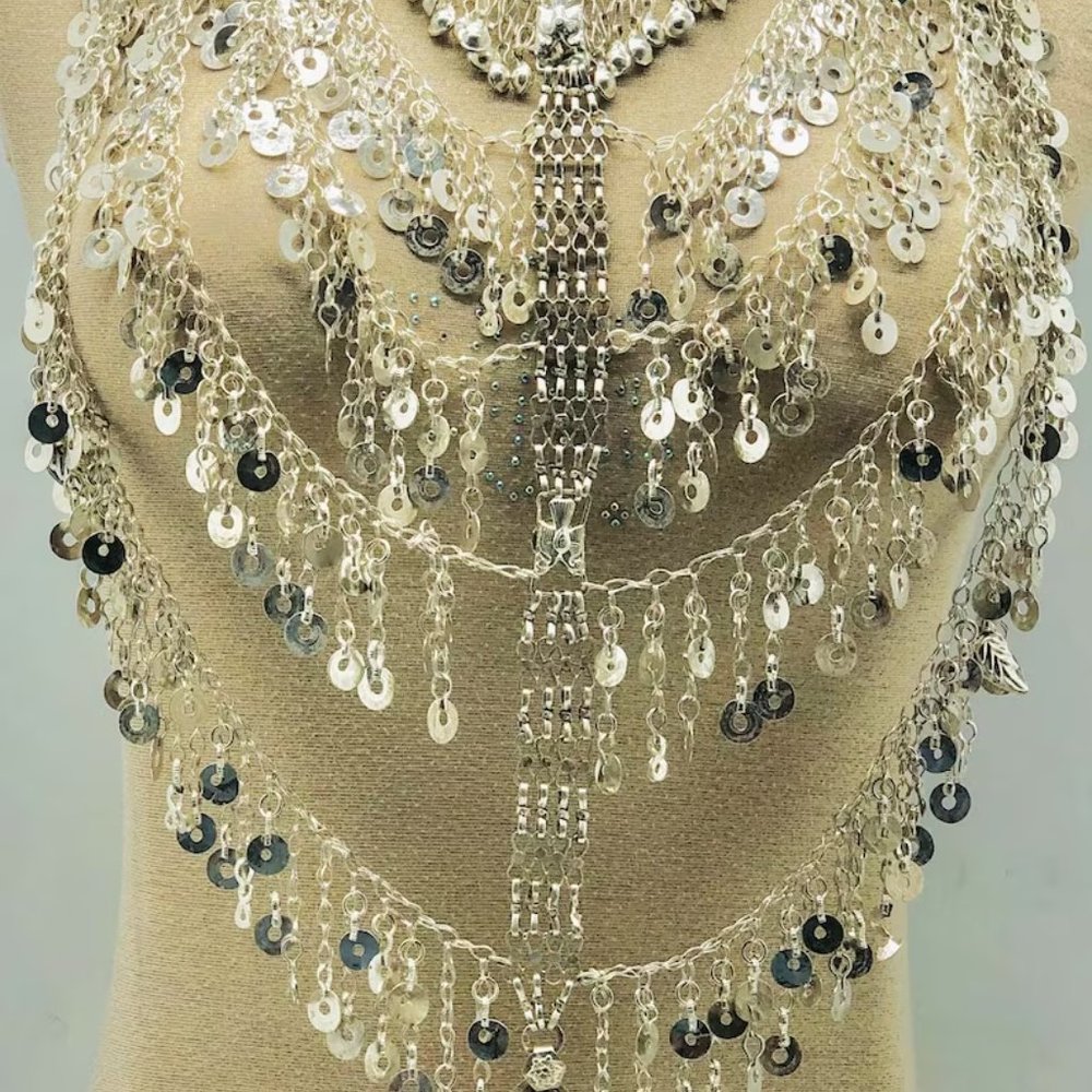 Multilayers Gypsy Nomadic Oversized Bib Necklace,… - image 5